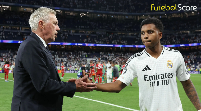 Rodrygo pede dispensa e não estará na primeira convocação de Ancelotti para a seleção brasileira